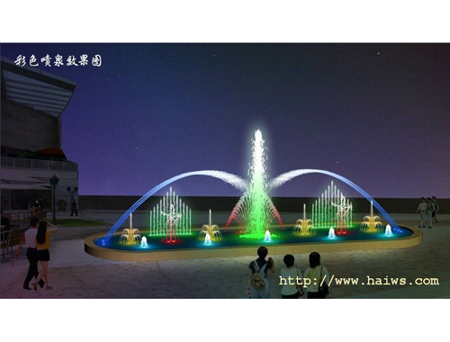 广州彩色喷泉工程效果图