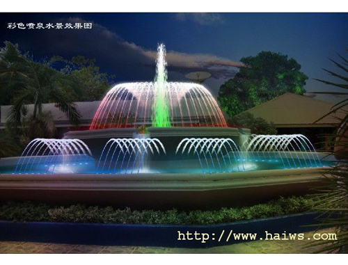 菲律宾彩色喷泉水景效果图